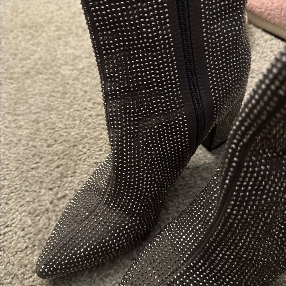 Target Sparkling Rhinestone Heeled Boots - Picture 2 of 4